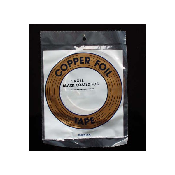 Cobre adhesivo NEGRO 6,4mm 33mtrs