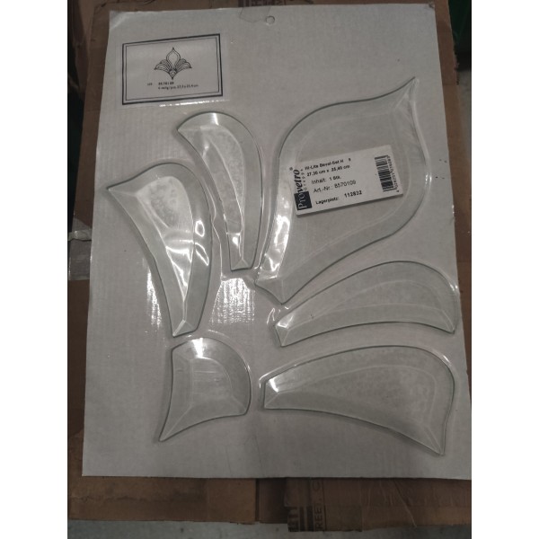 SEt de vidrio 6 piezas /27,3 x 25,4cm