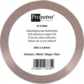 Cinta de cobre adhesivo NEGRO 5,6mm