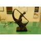 Figura de bronce con luz (base de mujer )